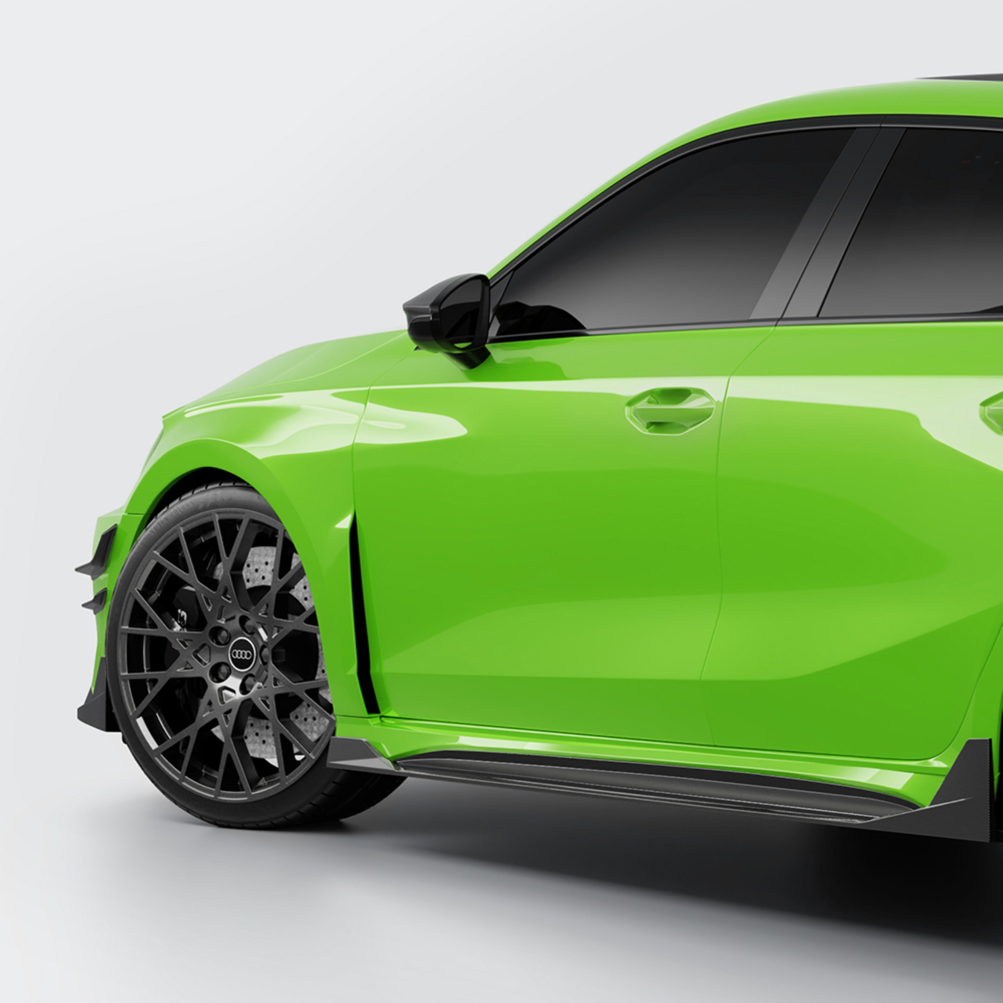 Audi RS3 8Y 8Y.5 2021-ON (Left Hand Drive Only) with Aftermarket Parts - Without Lane Keep Assist Mirror Caps Dry Pre-preg Carbon Fiber from SOOQOO USA