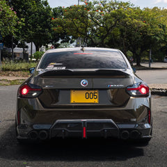 BMW 2 Series M240i G42 2022 2023 2024 with Aftermarket Parts - Rear Bumper Lower Canards Trim?Pre-preg Carbon Fiber from SOOQOO USA