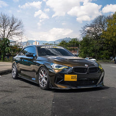 BMW 2 Series M240i 230i G42 2022 2023 2024 with Aftermarket Parts - Front Side Vent Trim Replacement Pre-preg Carbon Fiber from SOOQOO USA