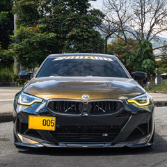 BMW 2 Series M240i 230i G42 2022 2023 2024 with Aftermarket Parts - Front Side Vent Trim Replacement Pre-preg Carbon Fiber from SOOQOO USA