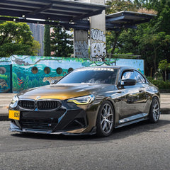 BMW 2 Series M240i 230i G42 2022 2023 2024 with Aftermarket Parts - Front Side Vent Trim Replacement Pre-preg Carbon Fiber from SOOQOO USA
