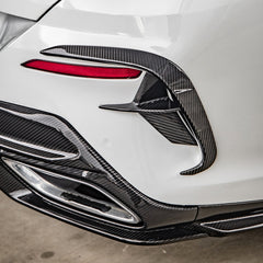 BMW 8 Series M850 840i G14 G15 G16 2018-ON with Aftermarket Parts - X-A Rear Bumper Vent Outter Trims Dry Pre-preg Carbon Fiber from SOOQOO USA