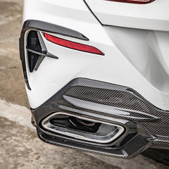 BMW 8 Series M850 840i G14 G15 G16 2018-ON with Aftermarket Parts - X-B Rear Bumper Vent Inner Trims Dry Pre-preg Carbon Fiber from SOOQOO USA