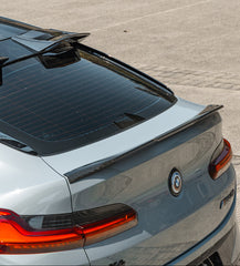 BMW X4M X4MC F98 (Fits Both Pre-LCI & LCI) 2019-ON & X4 G02 (Fits Both Pre-LCI & LCI) 2019-ON with Aftermarket Parts - Rear Lip Spoiler Carbon Fiber from SOOQOO USA