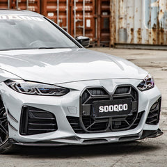 BMW I4 M50 / e Drive 40 G26 2022 2023 2024 & 4 Series Gran Coupe M440i 430i G26 2022 2023 2024 with Aftermarket Parts - Front Lip Pre-preg Carbon Fiber from SOOQOO USA