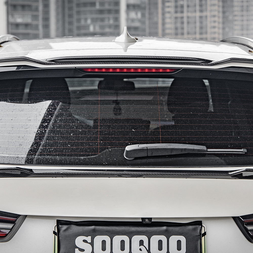 BMW IX3 BEV G08 LCI 2022 2023 2024 with Aftermarket Parts - Rear Lip Spoiler?Carbon Fiber from SOOQOO USA