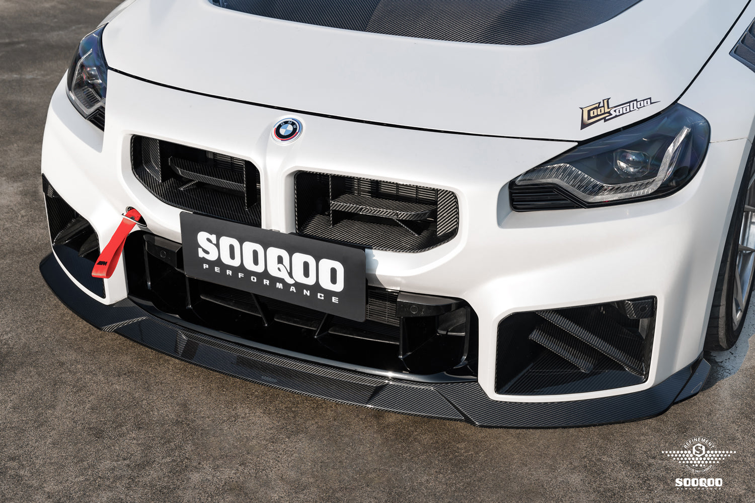 BMW M2C M2 G87 2023-ON with Aftermarket Parts - C Style Front Lip Carbon Fiber from SOOQOO USA
