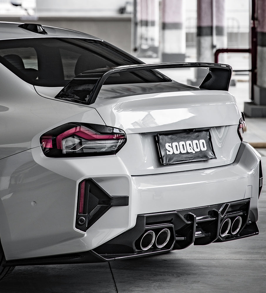 Upgrade Your BMW M2C M2 G87 2023-ON with Aftermarket Parts - A Style (Without Light) Rear Diffuser Carbon Fiber from SOOQOO USA
