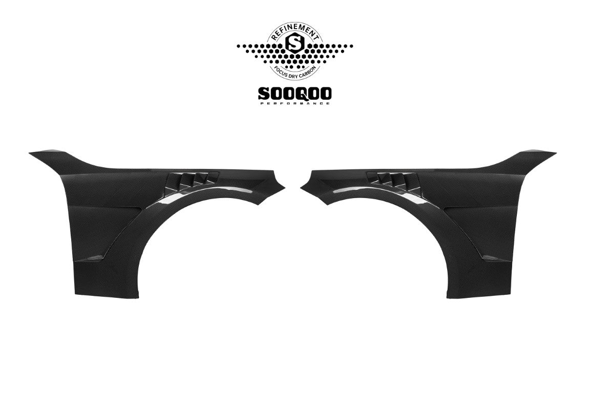 BMW M2CS M2 G87 2023-ON & 2 Series M240i 230i G42 2022-ON with Aftermarket Parts - Front Fenders Dry Pre-preg Carbon Fiber / FRP from SOOQOO USA