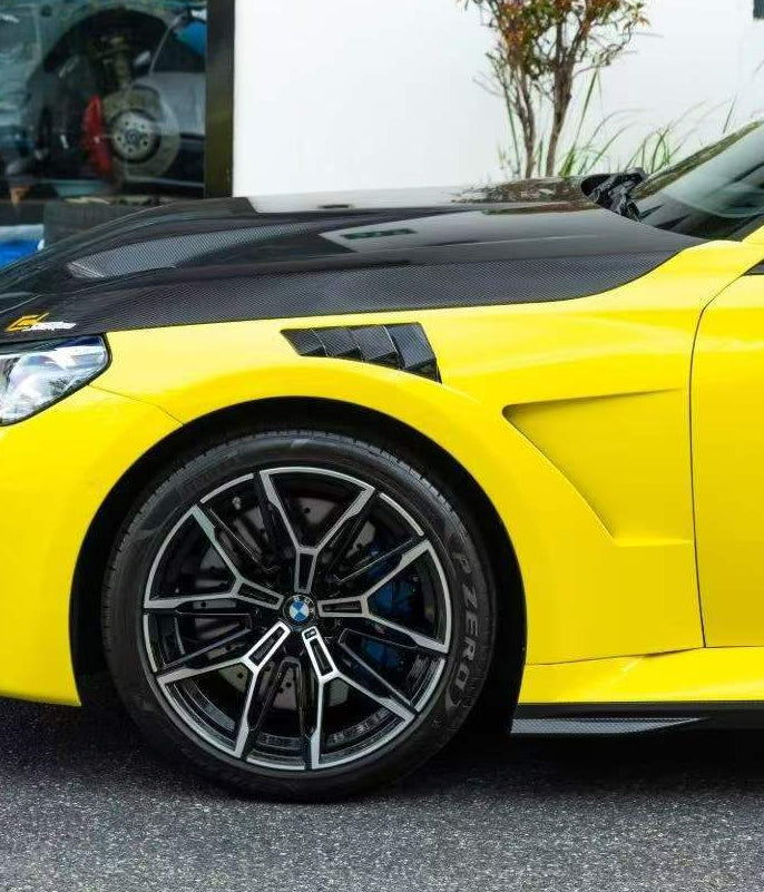 BMW M2CS M2 G87 2023-ON & 2 Series M240i 230i G42 2022-ON with Aftermarket Parts - Front Fenders Dry Pre-preg Carbon Fiber / FRP from SOOQOO USA