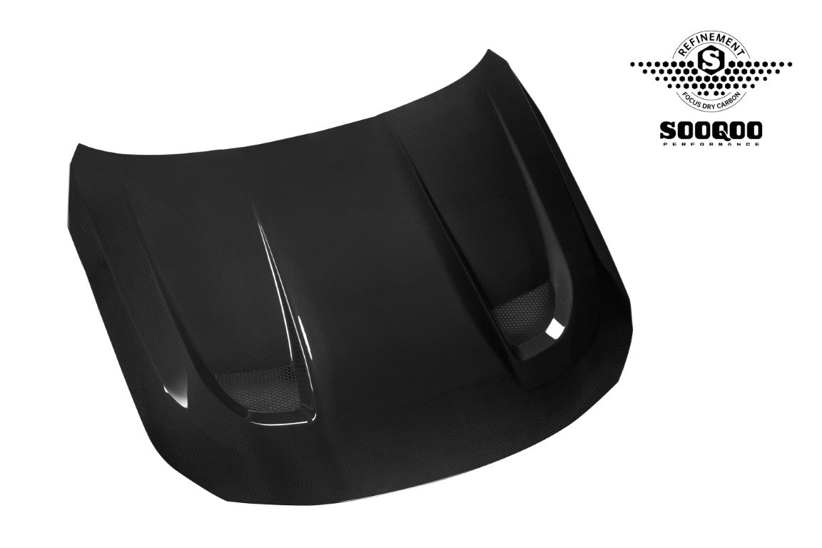 BMW M2CS M2 G87 2023-ON & 2 Series M240i 230i G42 2022-ON with Aftermarket Parts - Hood Bonnet & Garnish Dry Pre-preg Carbon Fiber / FRP from SOOQOO USA