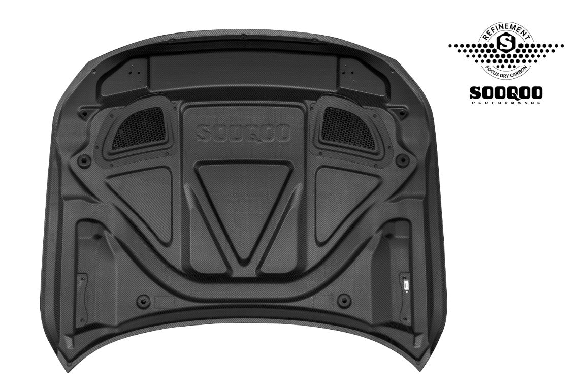 BMW M2CS M2 G87 2023-ON & 2 Series M240i 230i G42 2022-ON with Aftermarket Parts - Hood Bonnet & Garnish Dry Pre-preg Carbon Fiber / FRP from SOOQOO USA