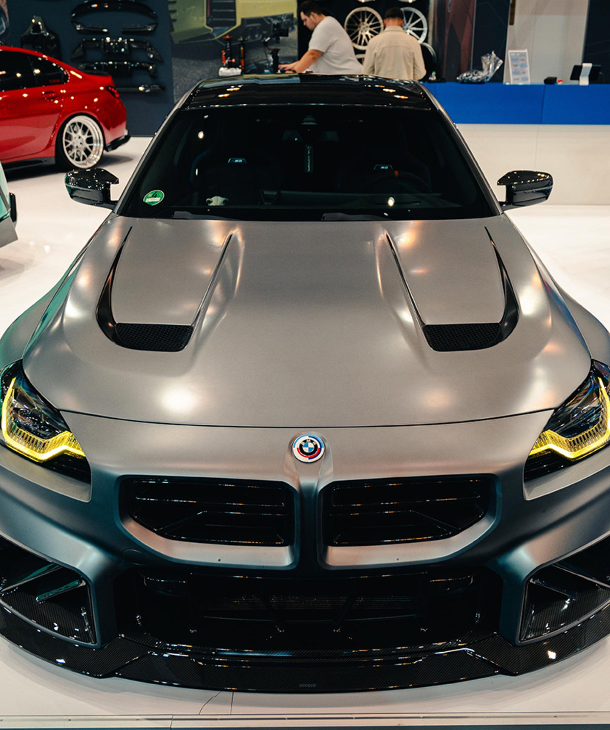 BMW M2CS M2 G87 2023-ON & 2 Series M240i 230i G42 2022-ON with Aftermarket Parts - V3 Fully Primed Hood Bonnet Dry Pre-preg Carbon Fiber from SOOQOO USA