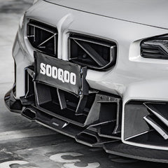 BMW M2 M2C G87 2023-ON with Aftermarket Parts - A Style Front Lip Carbon Fiber from SOOQOO USA