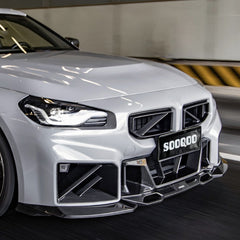 BMW M2 M2C G87 2023-ON with Aftermarket Parts - A Style Front Lip Carbon Fiber from SOOQOO USA