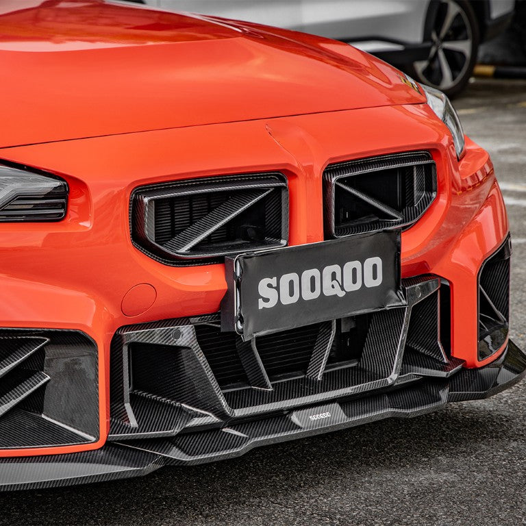 BMW M2 M2C G87 2023-ON with Aftermarket Parts - B Style Front Lip Carbon Fiber from SOOQOO USA