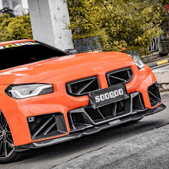 BMW M2 M2C G87 2023-ON with Aftermarket Parts - B Style Front Lip Carbon Fiber from SOOQOO USA