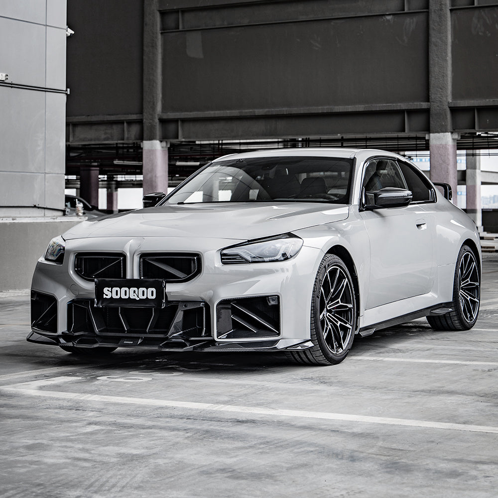 BMW M2 M2C G87 2023 2024 with Aftermarket Parts - Front Center Vent Trim Grill Replacement Carbon Fiber from SOOQOO USA
