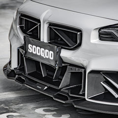 BMW M2 M2C G87 2023 2024 with Aftermarket Parts - Front Center Vent Trim Grill Replacement Carbon Fiber from SOOQOO USA