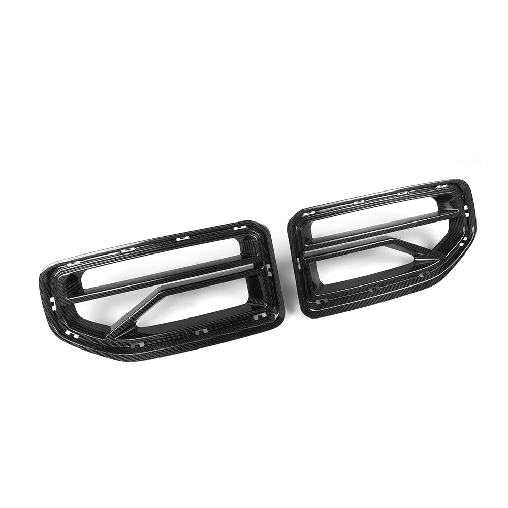 BMW M2 M2C G87 2023 2024 with Aftermarket Parts - SQ-V Front Kidney Grill Carbon Fiber from SOOQOO USA