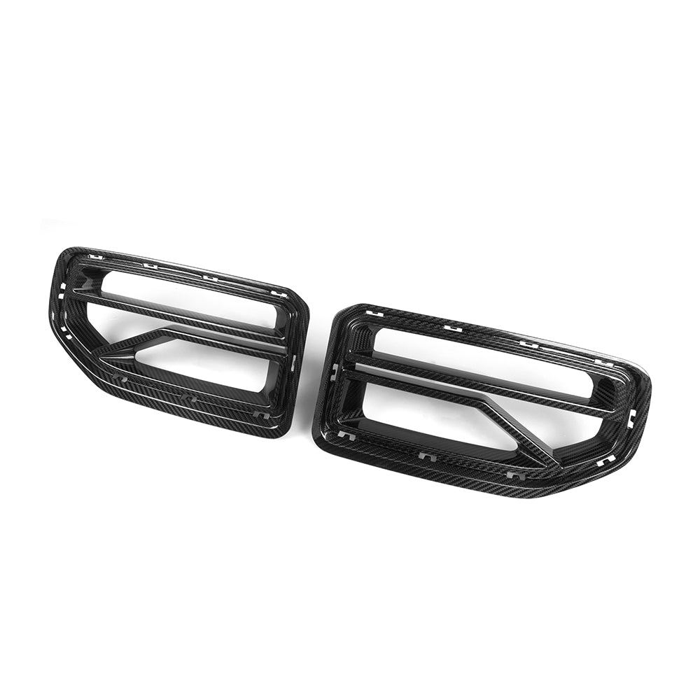 BMW M2 M2C G87 2023 2024 with Aftermarket Parts - SQ-V Front Kidney Grill Carbon Fiber from SOOQOO USA