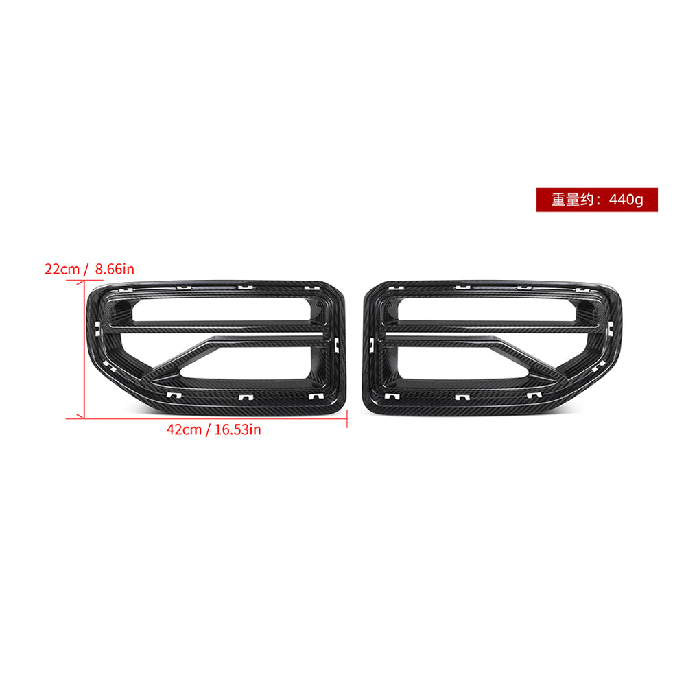 BMW M2 M2C G87 2023 2024 with Aftermarket Parts - SQ-V Front Kidney Grill Carbon Fiber from SOOQOO USA