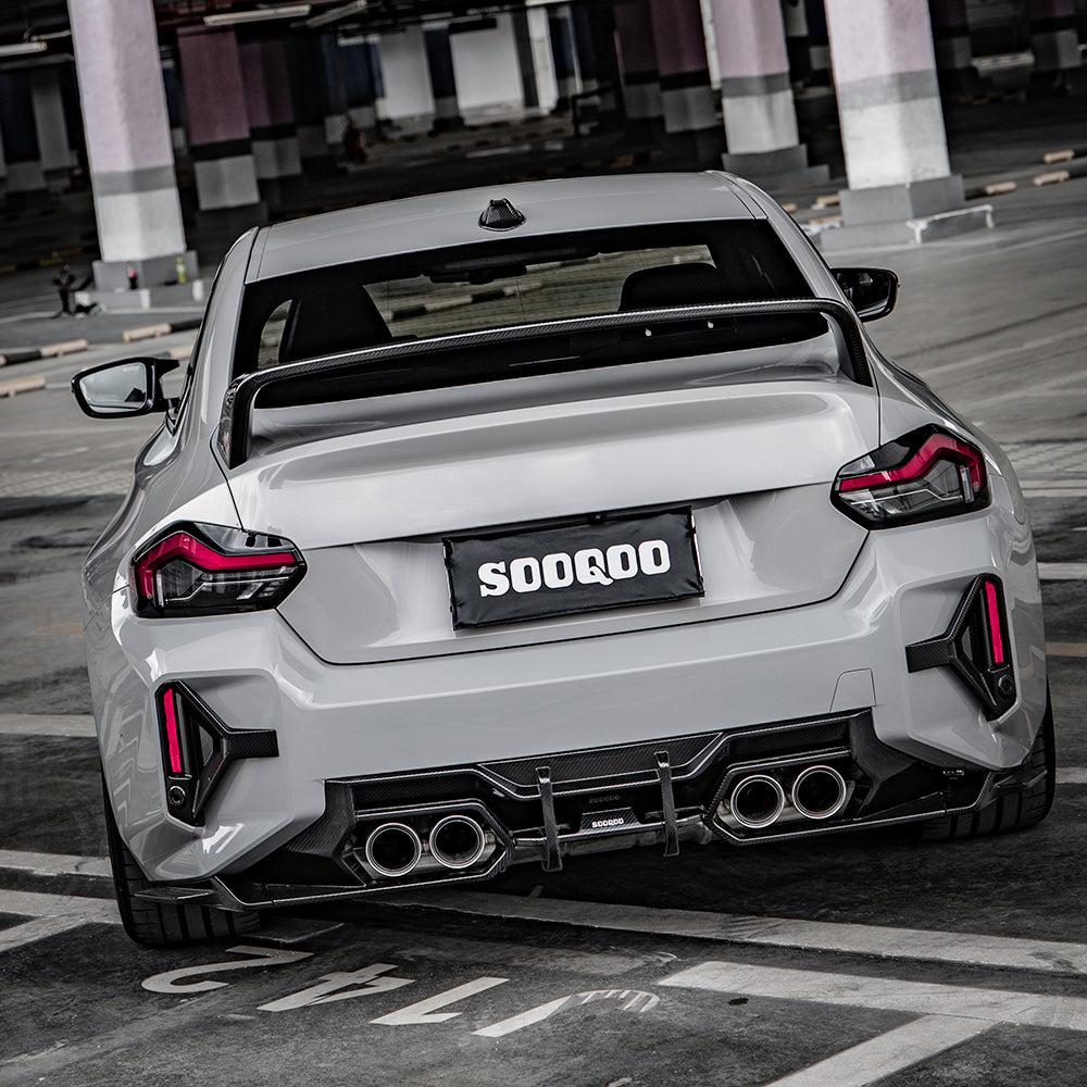 BMW M2 M2C G87 2023 2024 with Aftermarket Parts - Rear Diffuser Carbon Fiber from SOOQOO USA