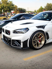 BMW M2 M2C G87 2023 2024 with Aftermarket Parts - Front Kidney Grill Carbon Fiber from SOOQOO USA