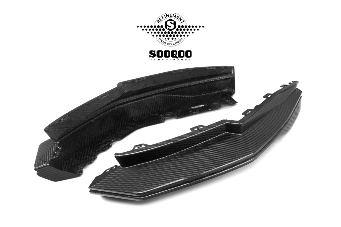 BMW M3CS M3C M3 G80 G81 & M4CS M4C M4 G82 G83 2021-ON with Aftermarket Parts - B Style (With Light) Rear Diffuser & Rear Canards?Carbon Fiber from SOOQOO USA