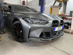 BMW M3 M3C M3CS G80 G81 2021 2022 2023 2024 & M4 M4C M4CS G82 G83 2021 2022 2023 2024 with Aftermarket Parts - CSL / Without ACC & CSL / With ACC Front Kidney Grill Pre-preg Carbon Fiber from Aero Republic