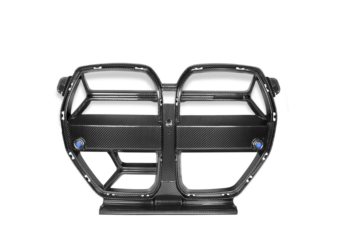 BMW M3 M3C M3CS G80 G81 2021 2022 2023 2024 & M4 M4C M4CS G82 G83 2021 2022 2023 2024 with Aftermarket Parts - CSL / Without ACC & CSL / With ACC Front Kidney Grill Pre-preg Carbon Fiber from Aero Republic