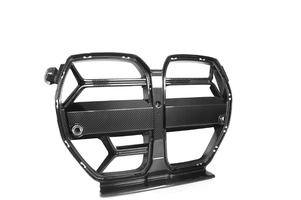BMW M3 M3C M3CS G80 G81 2021 2022 2023 2024 & M4 M4C M4CS G82 G83 2021 2022 2023 2024 with Aftermarket Parts - CSL / Without ACC & CSL / With ACC Front Kidney Grill Pre-preg Carbon Fiber from Aero Republic