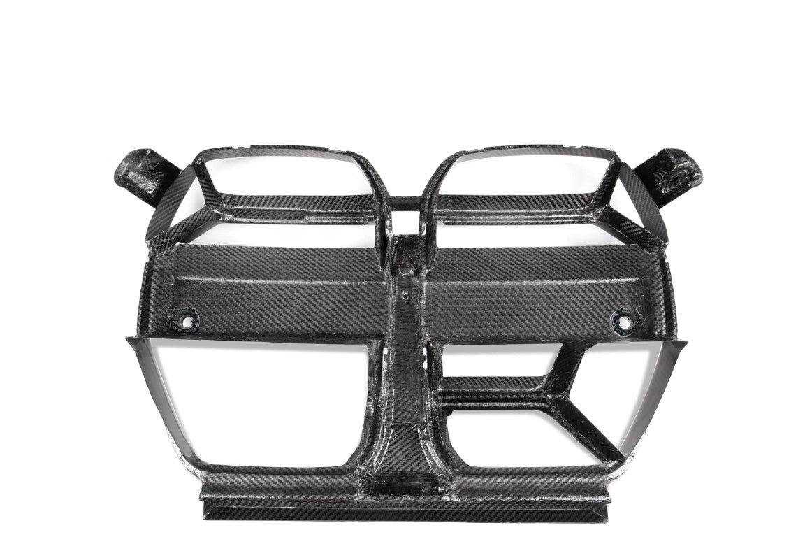 BMW M3 M3C M3CS G80 G81 2021 2022 2023 2024 & M4 M4C M4CS G82 G83 2021 2022 2023 2024 with Aftermarket Parts - CSL / Without ACC & CSL / With ACC Front Kidney Grill Pre-preg Carbon Fiber from Aero Republic