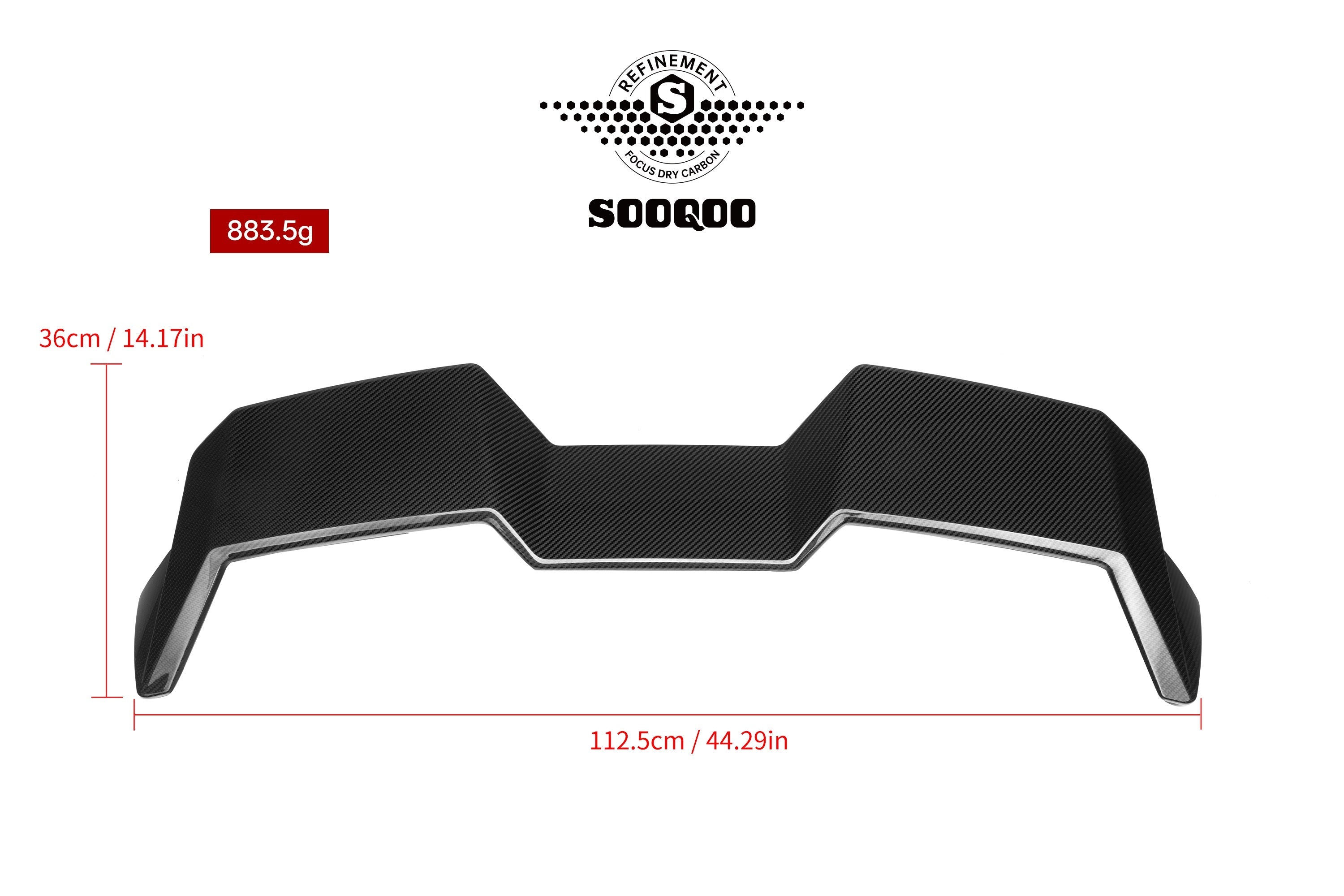 BMW M3CS M3C M3 G81 2021-ON & 3 Series M340i 330i G21 (Fits Both Pre-LCI &  LCI) 2019-ON with Aftermarket Parts - SQ-V2 Rear Roof Spoiler Dry Pre-preg Carbon Fiber from SOOQOO USA