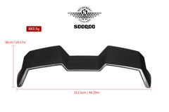 BMW M3CS M3C M3 G81 2021-ON & 3 Series M340i 330i G21 (Fits Both Pre-LCI &  LCI) 2019-ON with Aftermarket Parts - SQ-V2 Rear Roof Spoiler Dry Pre-preg Carbon Fiber from SOOQOO USA