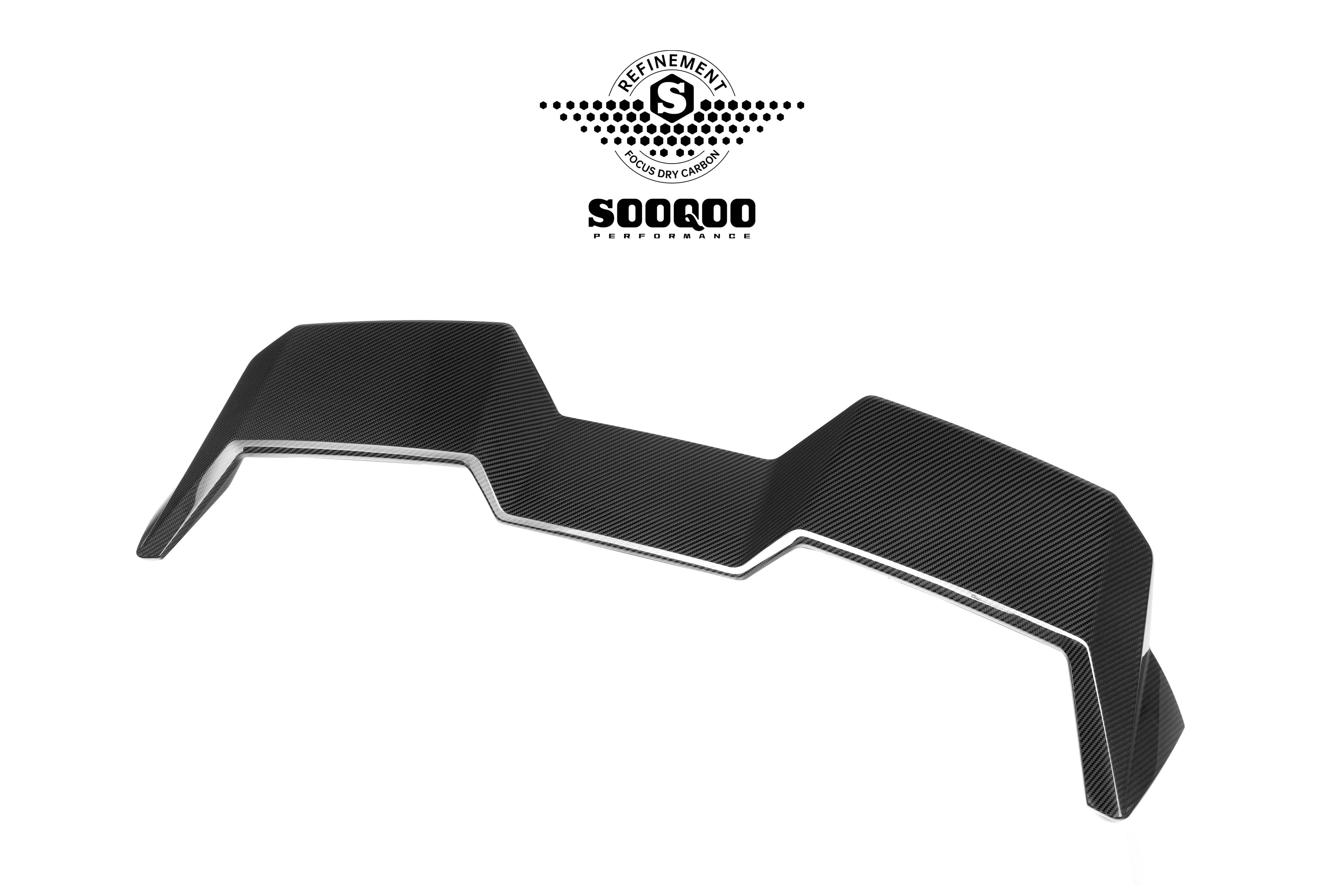 BMW M3CS M3C M3 G81 2021-ON & 3 Series M340i 330i G21 (Fits Both Pre-LCI &  LCI) 2019-ON with Aftermarket Parts - SQ-V2 Rear Roof Spoiler Dry Pre-preg Carbon Fiber from SOOQOO USA
