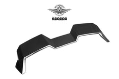 BMW M3CS M3C M3 G81 2021-ON & 3 Series M340i 330i G21 (Fits Both Pre-LCI &  LCI) 2019-ON with Aftermarket Parts - SQ-V2 Rear Roof Spoiler Dry Pre-preg Carbon Fiber from SOOQOO USA