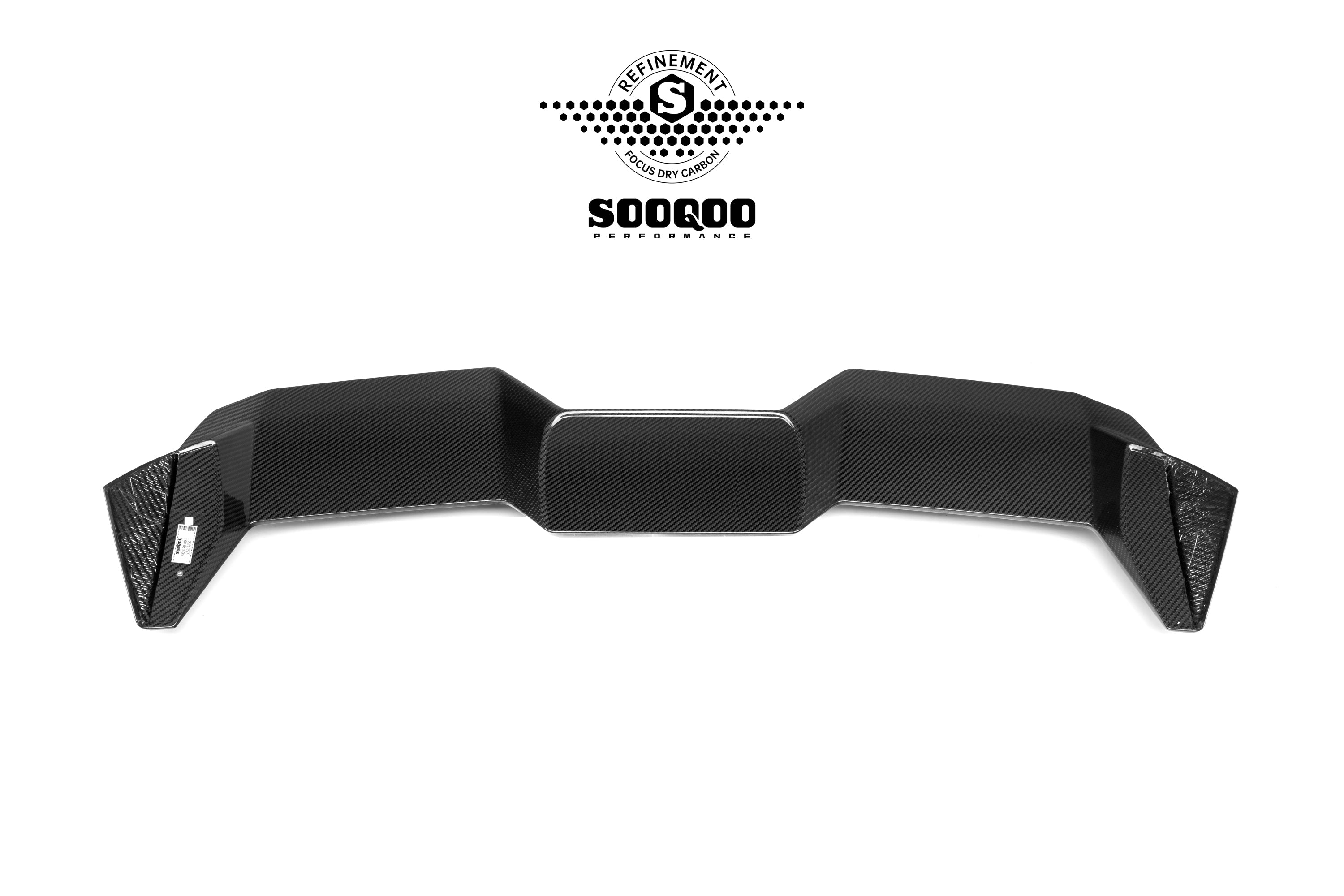 BMW M3CS M3C M3 G81 2021-ON & 3 Series M340i 330i G21 (Fits Both Pre-LCI &  LCI) 2019-ON with Aftermarket Parts - SQ-V2 Rear Roof Spoiler Dry Pre-preg Carbon Fiber from SOOQOO USA