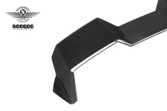 BMW M3CS M3C M3 G81 2021-ON & 3 Series M340i 330i G21 (Fits Both Pre-LCI &  LCI) 2019-ON with Aftermarket Parts - SQ-V2 Rear Roof Spoiler Dry Pre-preg Carbon Fiber from SOOQOO USA