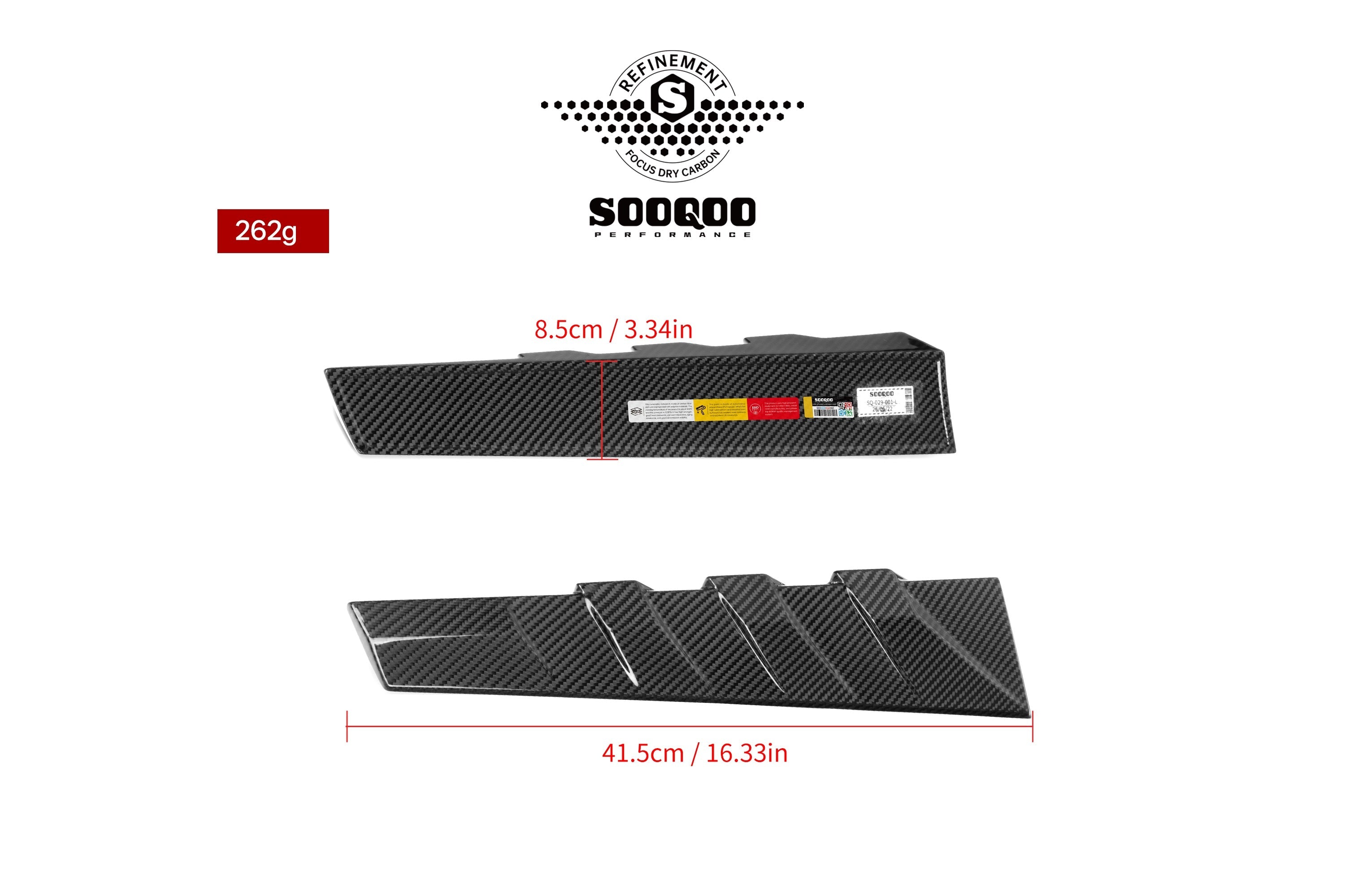 BMW M3CS M3C M3 G81 2021-ON & 3 Series M340i 330i G21 (Fits Both Pre-LCI & LCI) 2019-ON with Aftermarket Parts - Rear Window Fins Dry Pre-preg Carbon Fiber from SOOQOO USA