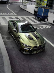 BMW M3 G80 G81 2021 2022 2023 2024 & M4 G82 G83 2021 2022 2023 2024 with Aftermarket Parts - Front Lip Pre-preg Carbon Fiber from SOOQOO USA
