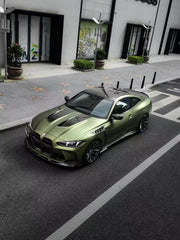 BMW M3 G80 G81 2021 2022 2023 2024 & M4 G82 G83 2021 2022 2023 2024 with Aftermarket Parts - Front Lip Pre-preg Carbon Fiber from SOOQOO USA