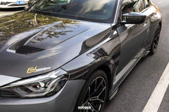 BMW M3 / M3C G80 G81 & M4 / M4C G82 G83 2021-ON with Aftermarket Parts - Hood Bonnet Dry Pre-preg Carbon Fiber from SOOQOO USA