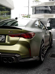 BMW M3 G80 G81 2021 2022 2023 2024 & M4 G82 G83 2021 2022 2023 2024 with Aftermarket Parts - Side Skirts Pre-preg Carbon Fiber from SOOQOO USA