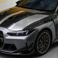 BMW M3 G80 G81 & M4 G82 G83 2021-ON with Aftermarket Parts - V1 Front Fenders Dry Pre-preg Carbon Fiber from SOOQOO USA