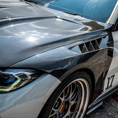 BMW M3 G80 G81 & M4 G82 G83 2021-ON with Aftermarket Parts - V1 Front Fenders Dry Pre-preg Carbon Fiber from SOOQOO USA