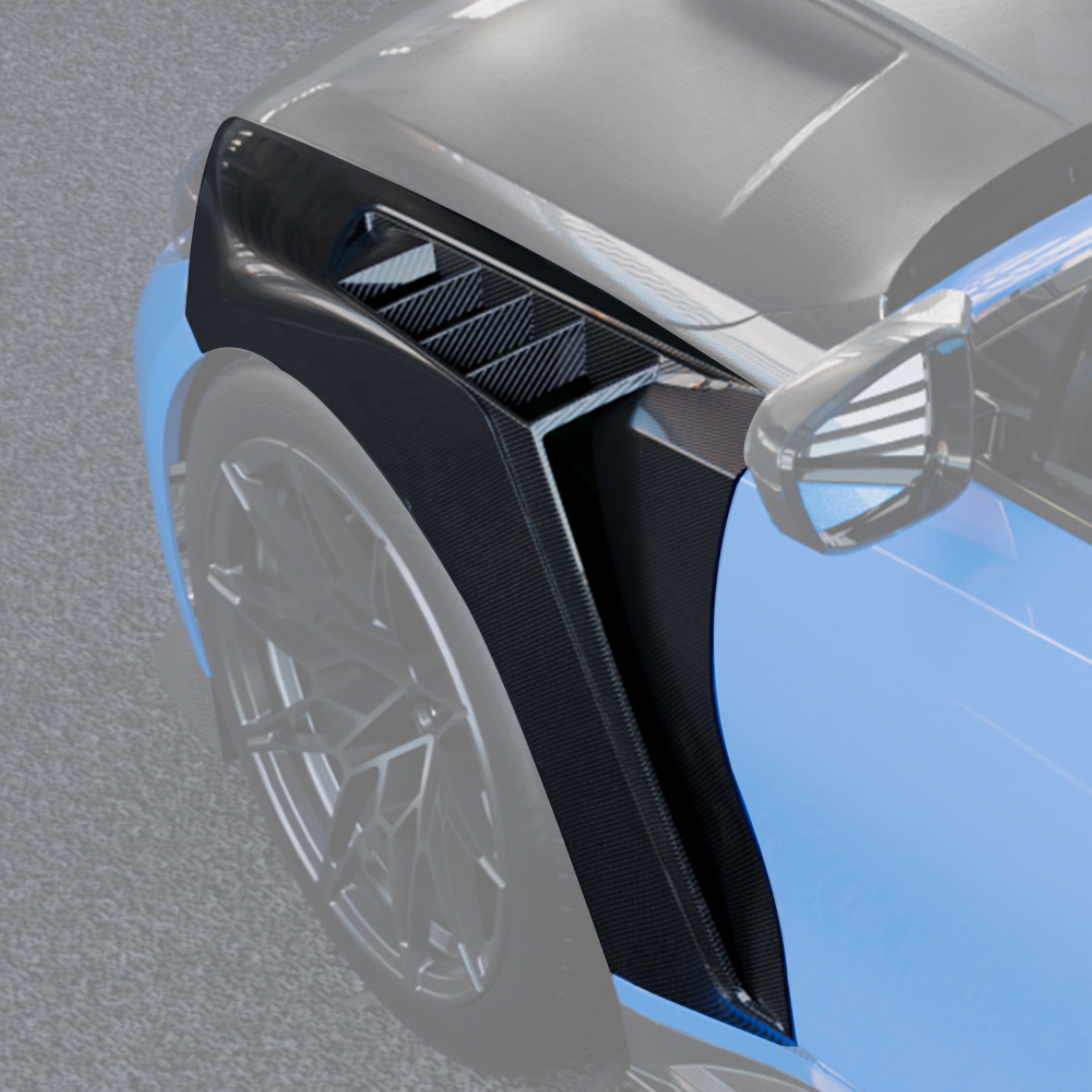 BMW M3 G80 G81 & M4 G82 G83 2021-ON with Aftermarket Parts - V1 Front Fenders Dry Pre-preg Carbon Fiber from SOOQOO USA