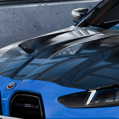 BMW M3 / M3C G80 G81 & M4 / M4C G82 G83 2021-ON with Aftermarket Parts - Hood Bonnet Dry Pre-preg Carbon Fiber from SOOQOO USA