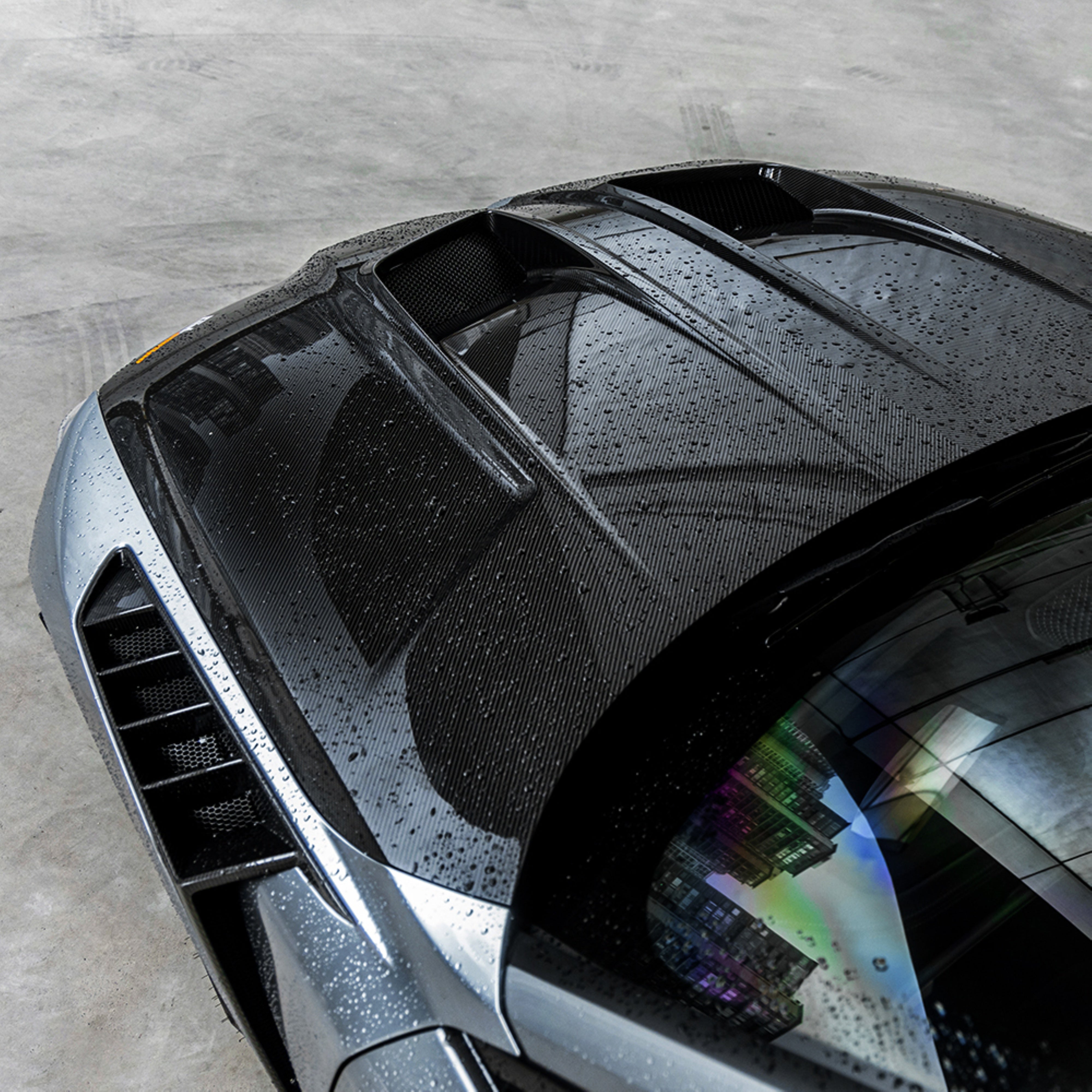 BMW M3 / M3C G80 G81 & M4 / M4C G82 G83 2021-ON with Aftermarket Parts - Hood Bonnet Dry Pre-preg Carbon Fiber from SOOQOO USA