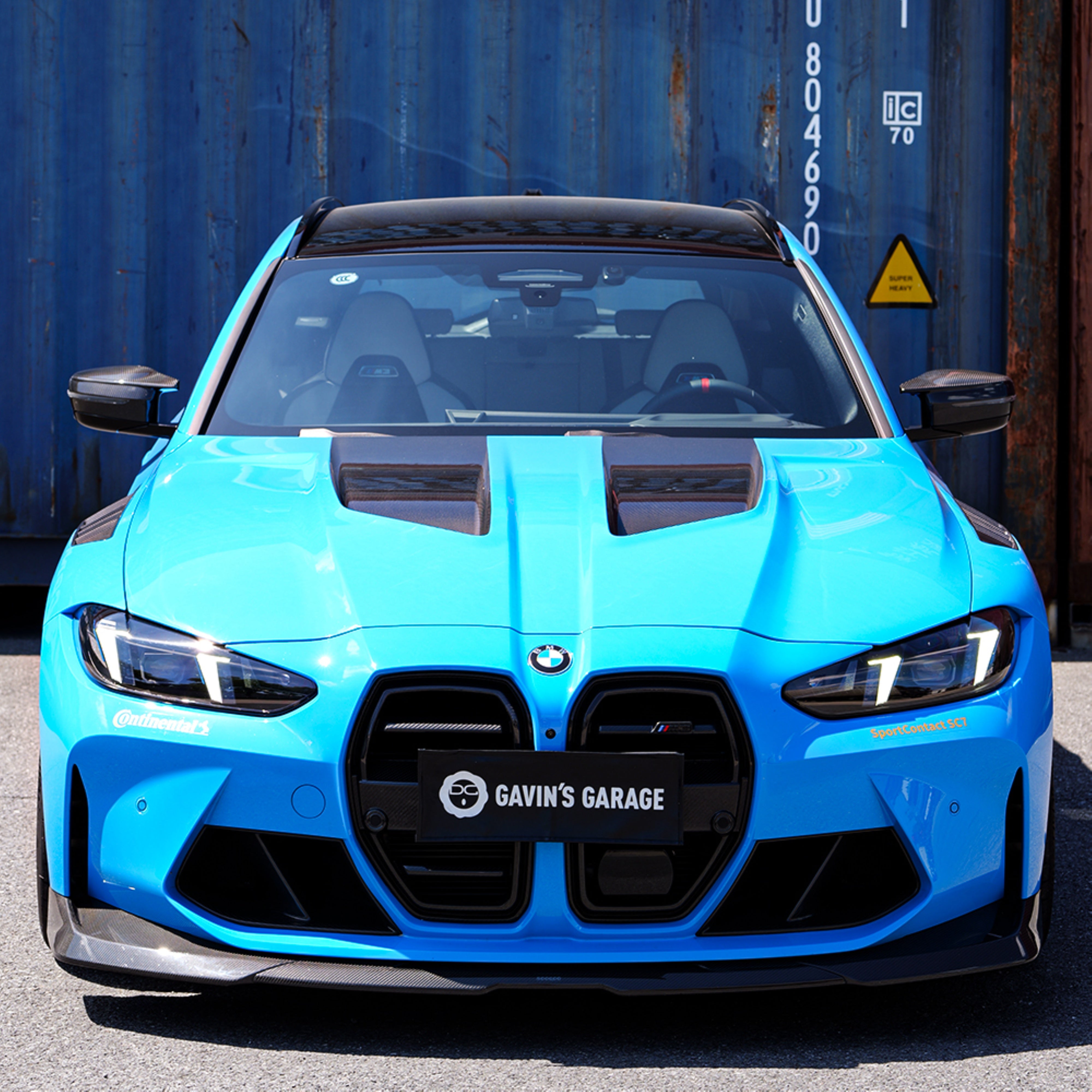 BMW M3 / M3C G80 G81 & M4 / M4C G82 G83 2021-ON with Aftermarket Parts - V2 Hood Bonnet Partial Dry Pre-preg Carbon Fiber from SOOQOO USA